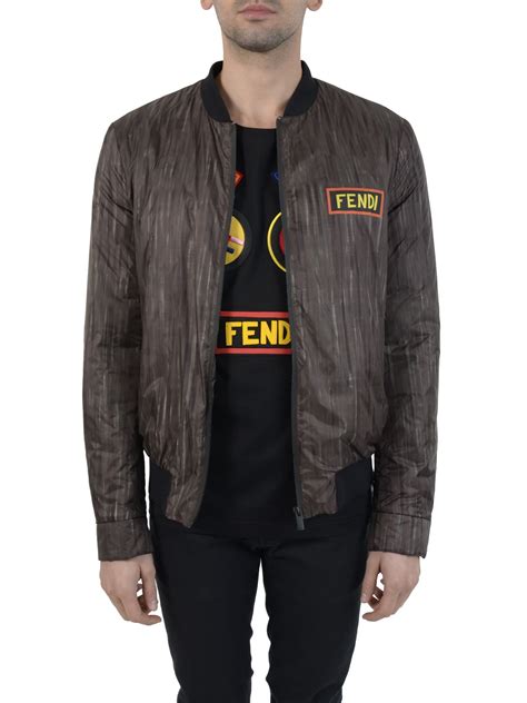 black fendi bomber jacket|Fendi puffer jacket men.